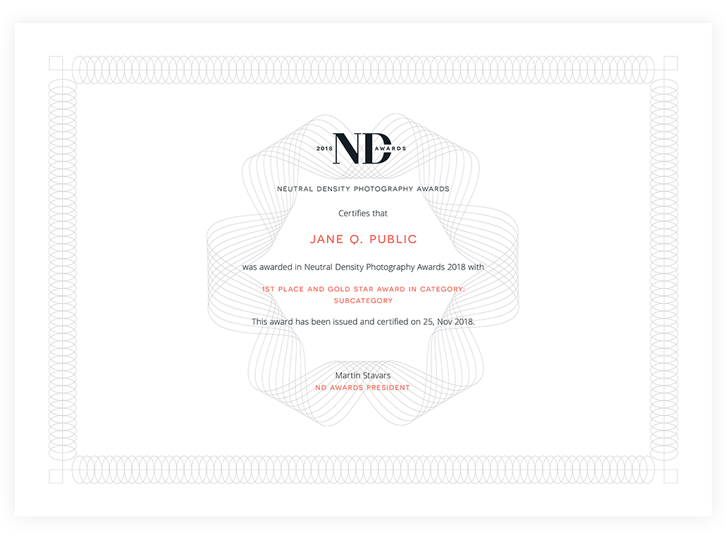 ND Award certificate